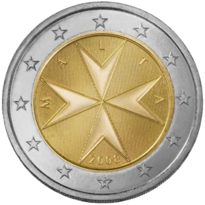 Euromünze 2 Euro malta – nationale Seite