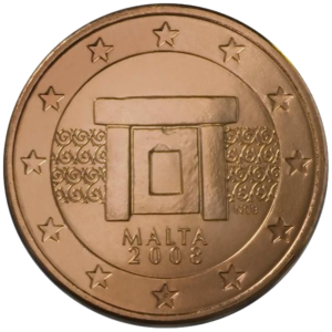 Euromünze 5 Cent malta – nationale Seite